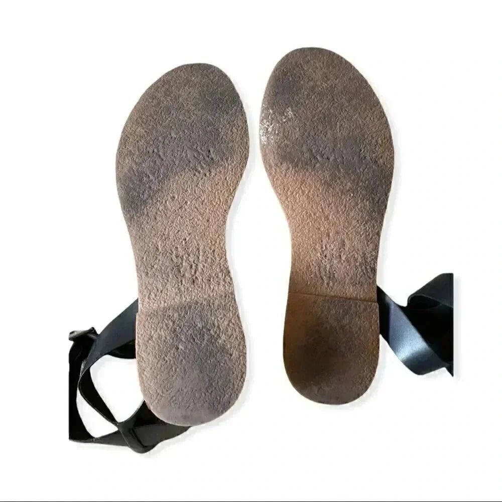 Madewell The Boardwalk Leather Ankle-Strap Black Sandal Sz 6.5 - Picture 6 of 7
